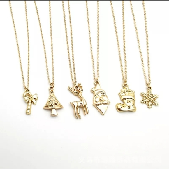 Gold Christmas Tree Necklace - Picture 2 of 2